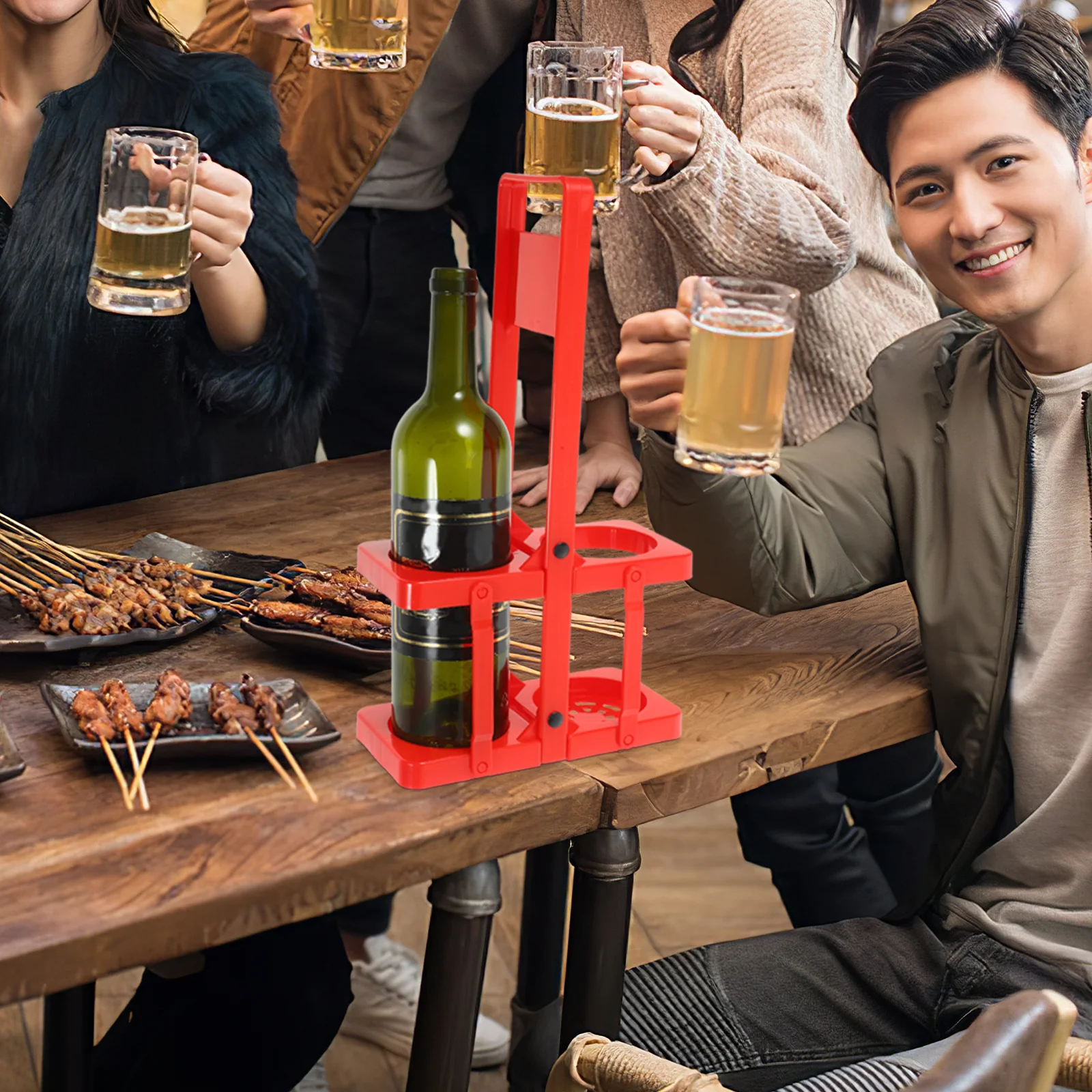 

Folding Beer Basket Beer Bottle Carrier Portable Drink Holder For Delivery Reusable Bottle Organizer Bar Supplies Picnic