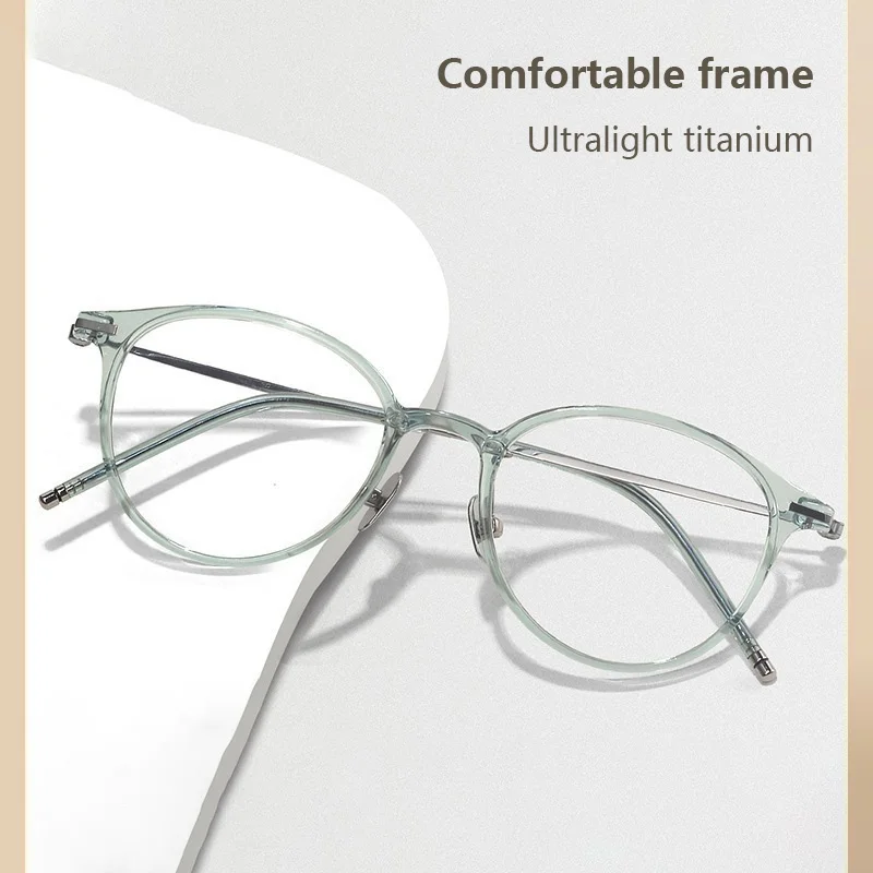 

Ultralight Titanium TR90 Myopia Glasses Retro Round Optical Prescription Many Colors Eyeglasses Frame Men And Women