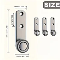 Heavy-Duty Silent Sliding Door Wheel with 4 Rollers and 8 Screws Metal Directional Casters Sliding Track Wheels Door Hardware 3