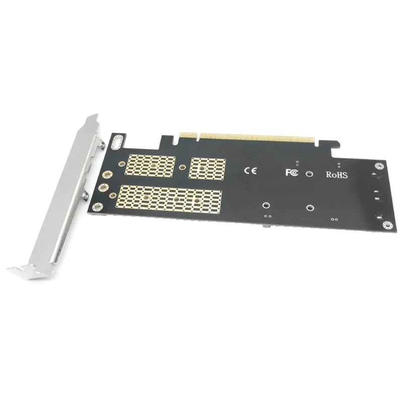 Karta rozszerzająca komputera stacjonarnego 3 w 1 PCIE X16 do M.2 M Key NVME SSD+M.2 B Key SATA SSD+MSATA SSD Adapter Card