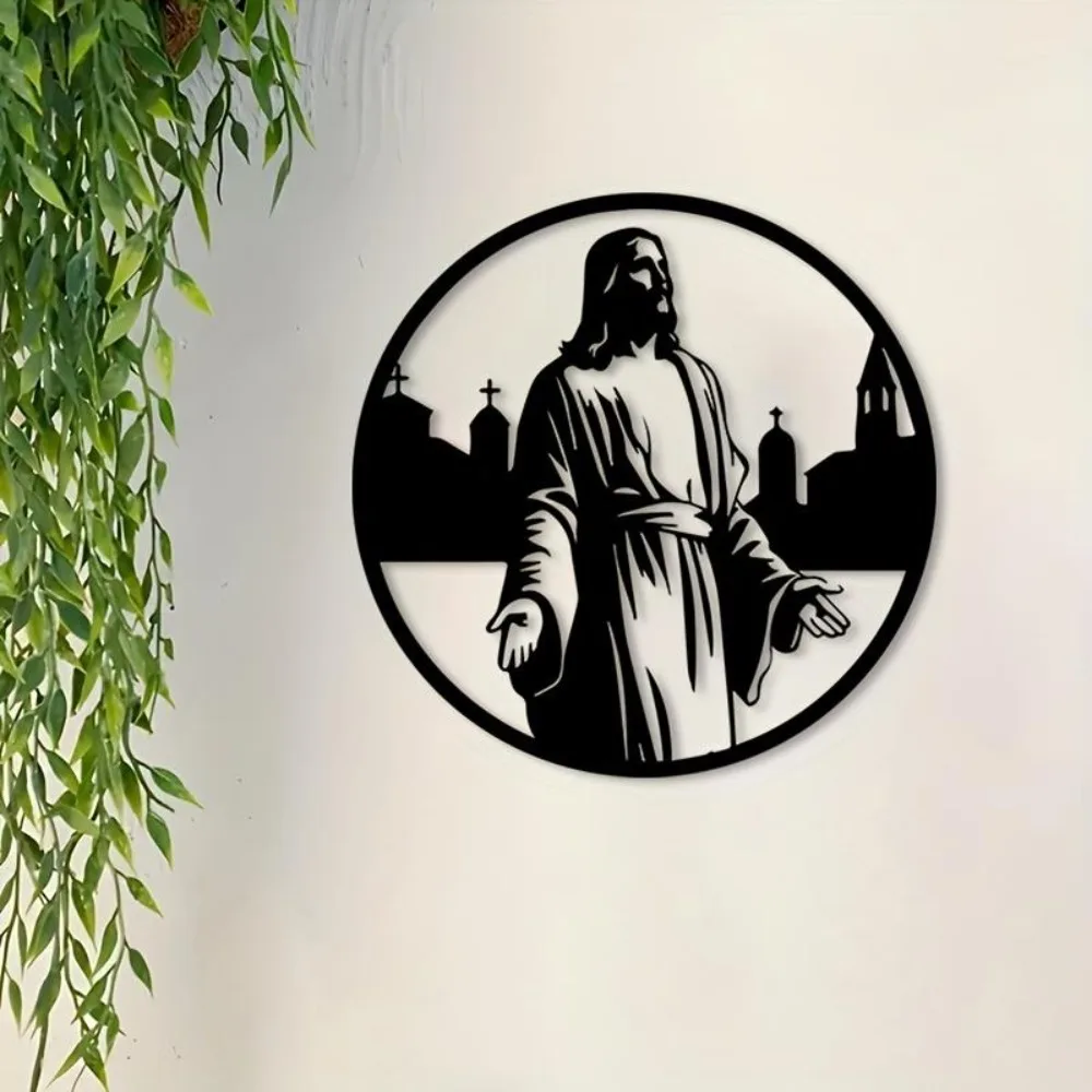 CIFbuy Vintage Savior Metal Wall Art Aluminum 12x16in Waterproof Rustproof Christian Dove Cross Decor for Living Room Den Office