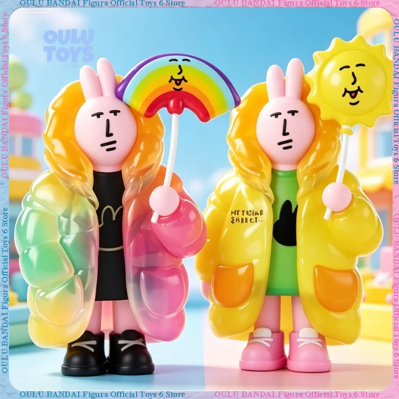 

Genuine PLZDOT Pink Rabbit Beautiful Mood Blind Box 2nd Generation Abstract Rabbit Figurine Desktop Ornament Collectible Figure