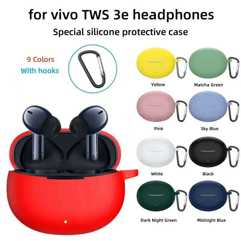 

Suitable for VIVO TWS 3e Earphone Protective Case Silicone Earphone Shell Dedicated Anti Fall Safeguards Drop Washable Dustproof