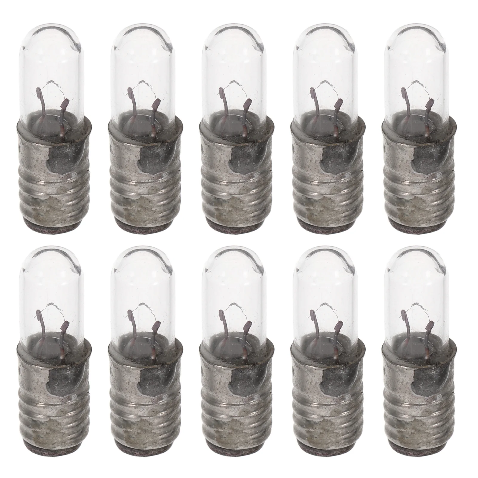 

10pcs Miniature Bulbs Microscope E5 LED Screw Base Tiny Light Vacuum 2.5V Energy Efficient Portable Clear Observations