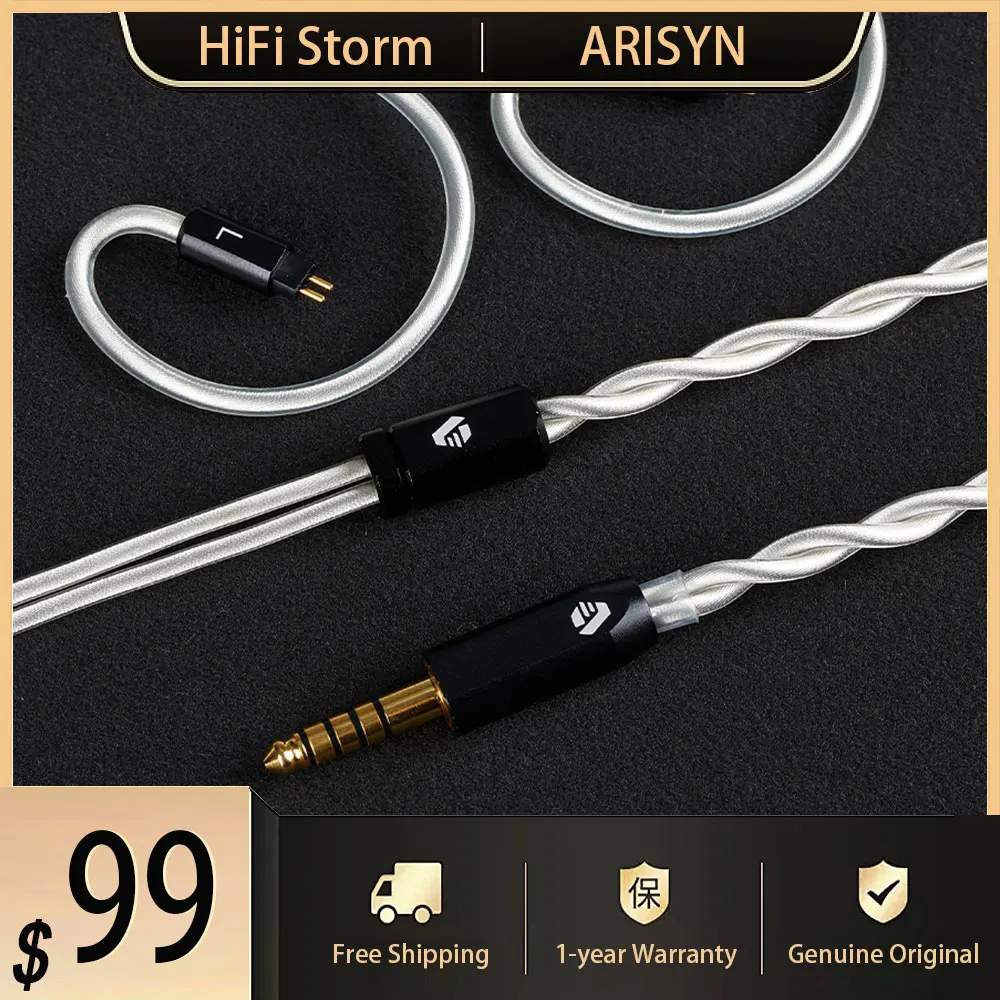 جديد ARISYN LIU SHUI داخل الأذن سماعة ترقية كابل عالية النقاء النحاس مطلي الفضة سماعة رأس سلكية مع 3.5 مللي متر 4.4 مللي متر سماعة التوصيل