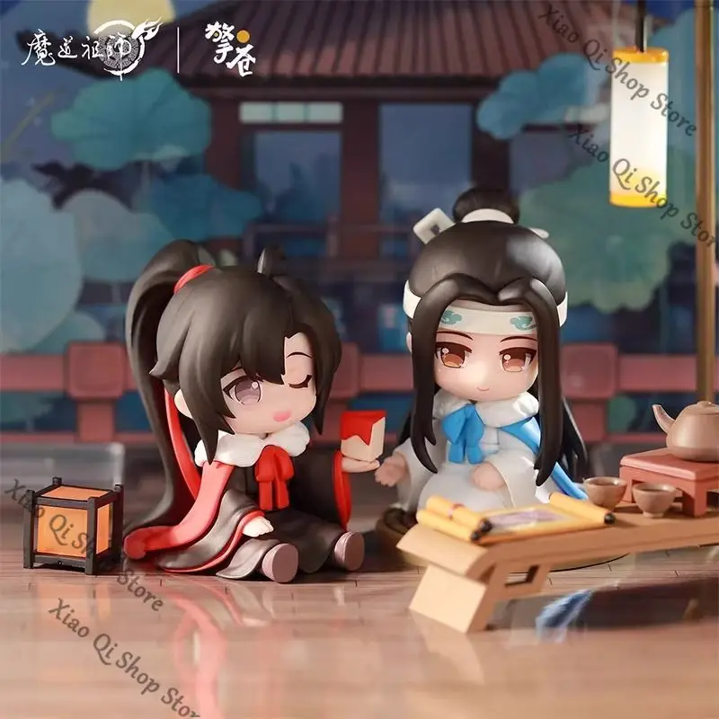 

official Genuine Grandmaster of Demonic Cultivation WeiWuXian LanWangJi Q version handmade model Anime desktop ornament