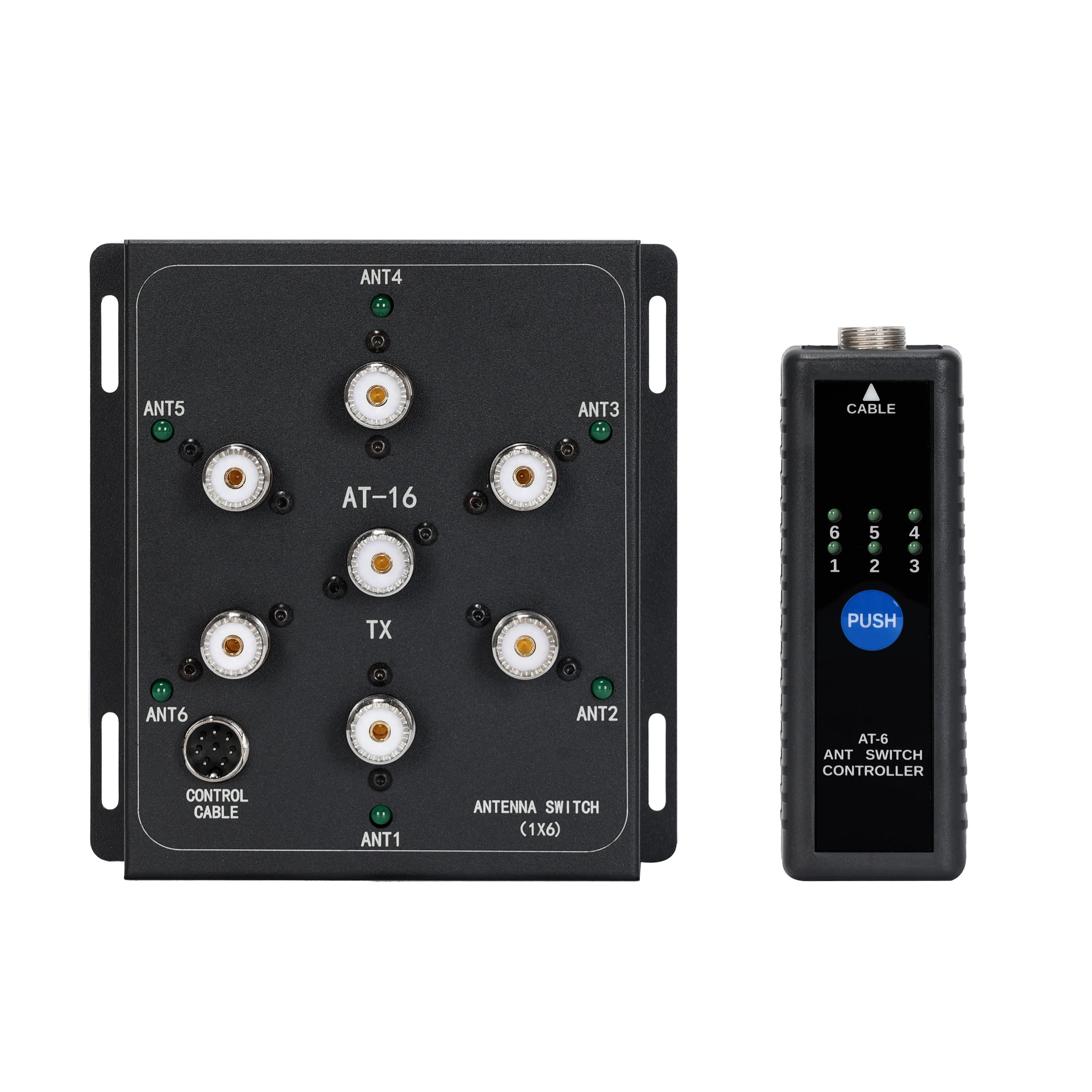 AT-16 6-Way Coax Remote Antenna Switch KIT, Convenient Switching, 1.8MHz-55MHz 800W PEP
