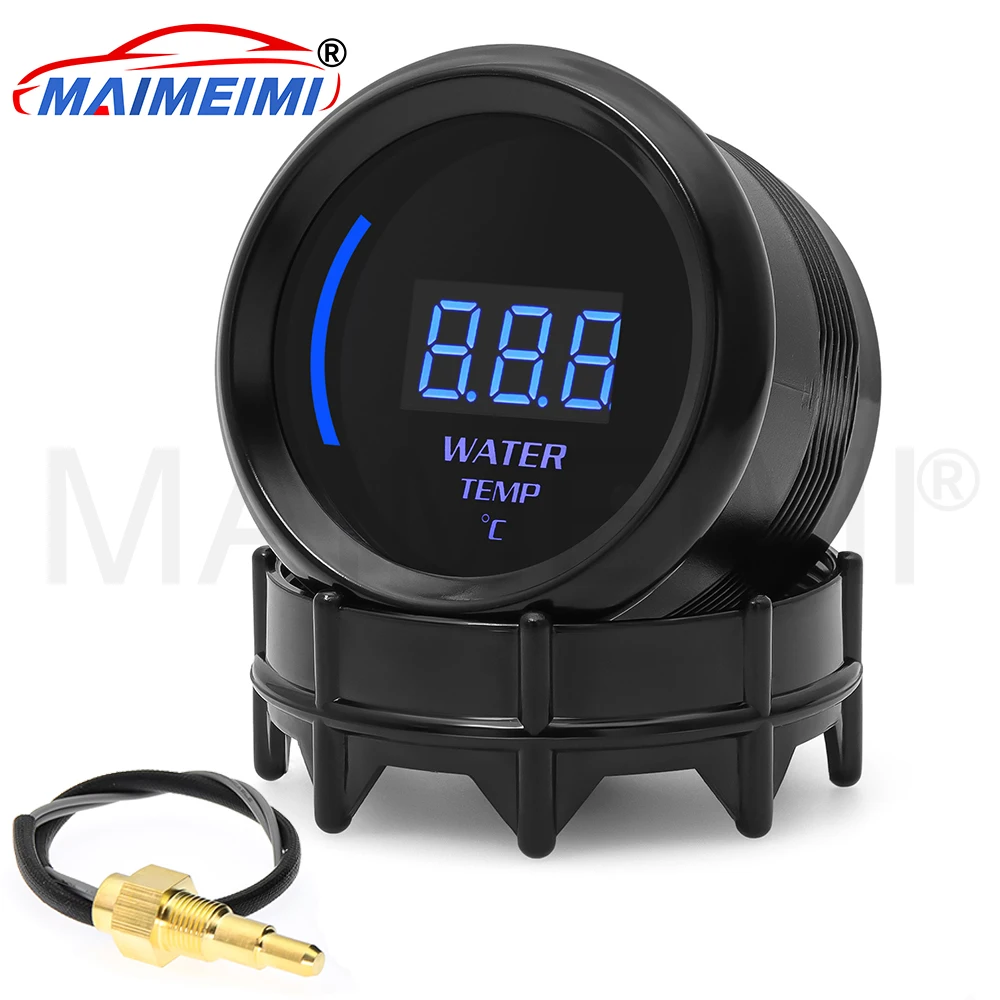 

Universal Digital Meter Car Water Temperature Gauge 20-120 Celsius Blue LED Backlight+Water Temp Sensor 1/8NPT