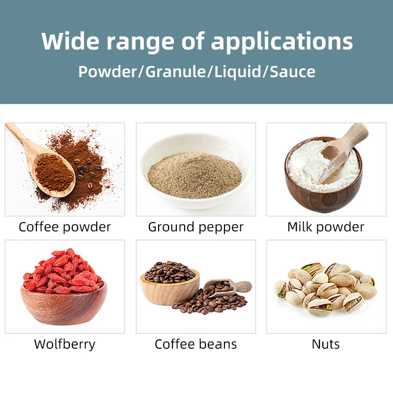 أداة تعبئة الحقائب الصغيرة الأوتوماتيكية بالكامل متعددة الوظائف |   3 في 1 للمسحوق والحبيبات والختم السائل وتعبئة تغليف الأعلاف