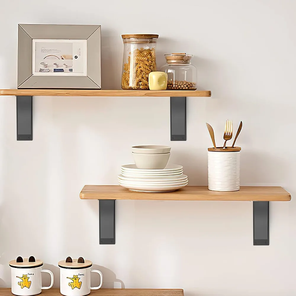 دعامات أرفف فولاذية قوية - عبوتان من دعامات رف الموقد، دعامات كونترتوب لمشاريع الرفوف التي تصنعها بنفسك #6