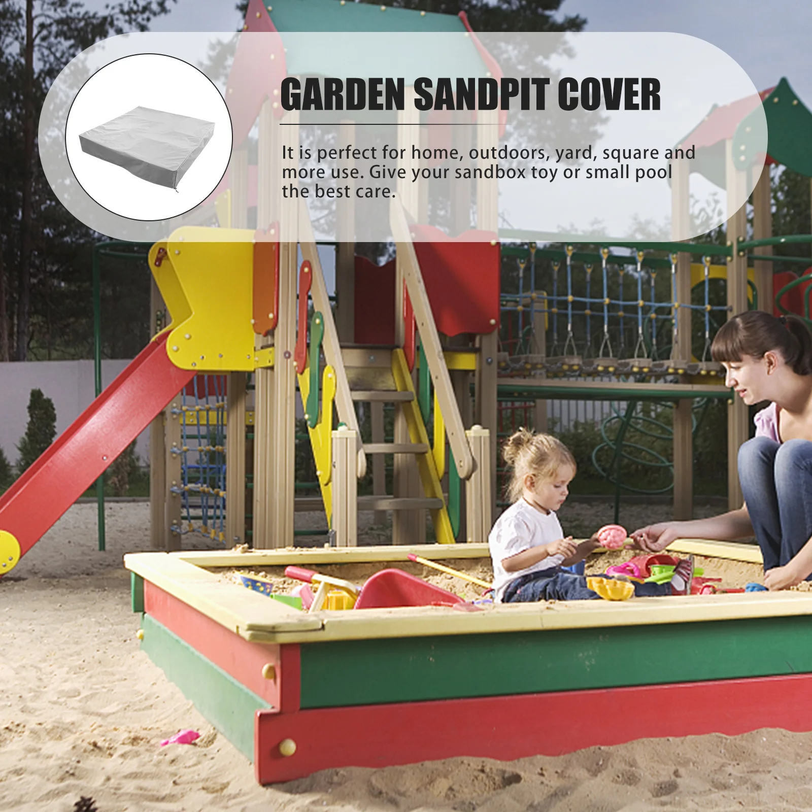 

Cover Waterproof Heavy Duty Uv Resistant Sand Pit Cover with Drawstring for Sandbox Pool Backyard Garden Protection