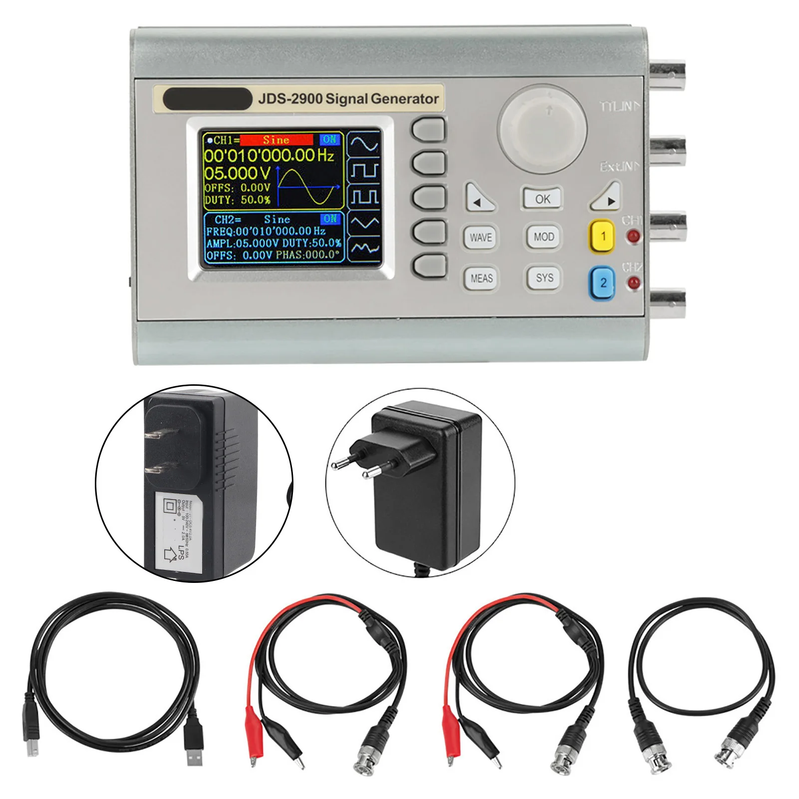 JDS2900 DDS Signalgenerator Zähler Digitale Steuerung Sinusfrequenz Zweikanaliger digitaler Signalquelle Signalgenerator Zähler