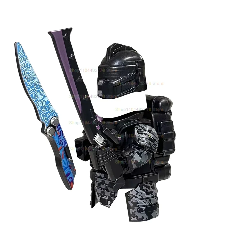 Figurines de soldats de jeu, armure lourde, accessoires de casque à deux couteaux, blocs de construction, jouets pour enfants, cadeaux DR25 DR24 DR23
