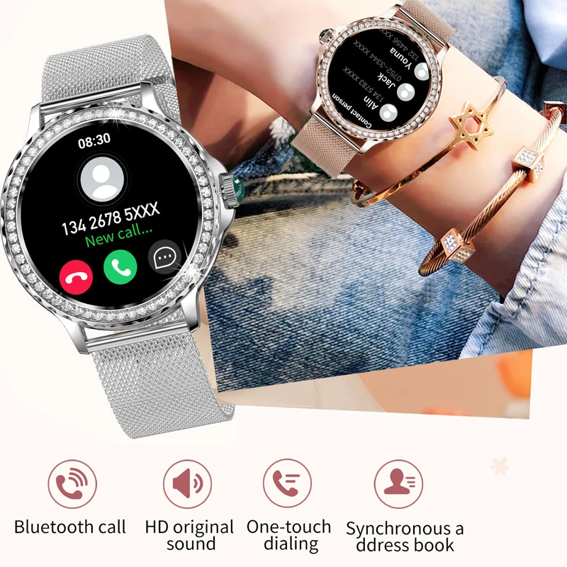 Berea NX19 Smart Watch Fashion Women Fitness Sports Bracelet Bluetooth Call Blood Pressure Heart Rate Detection Lady Smartwatch