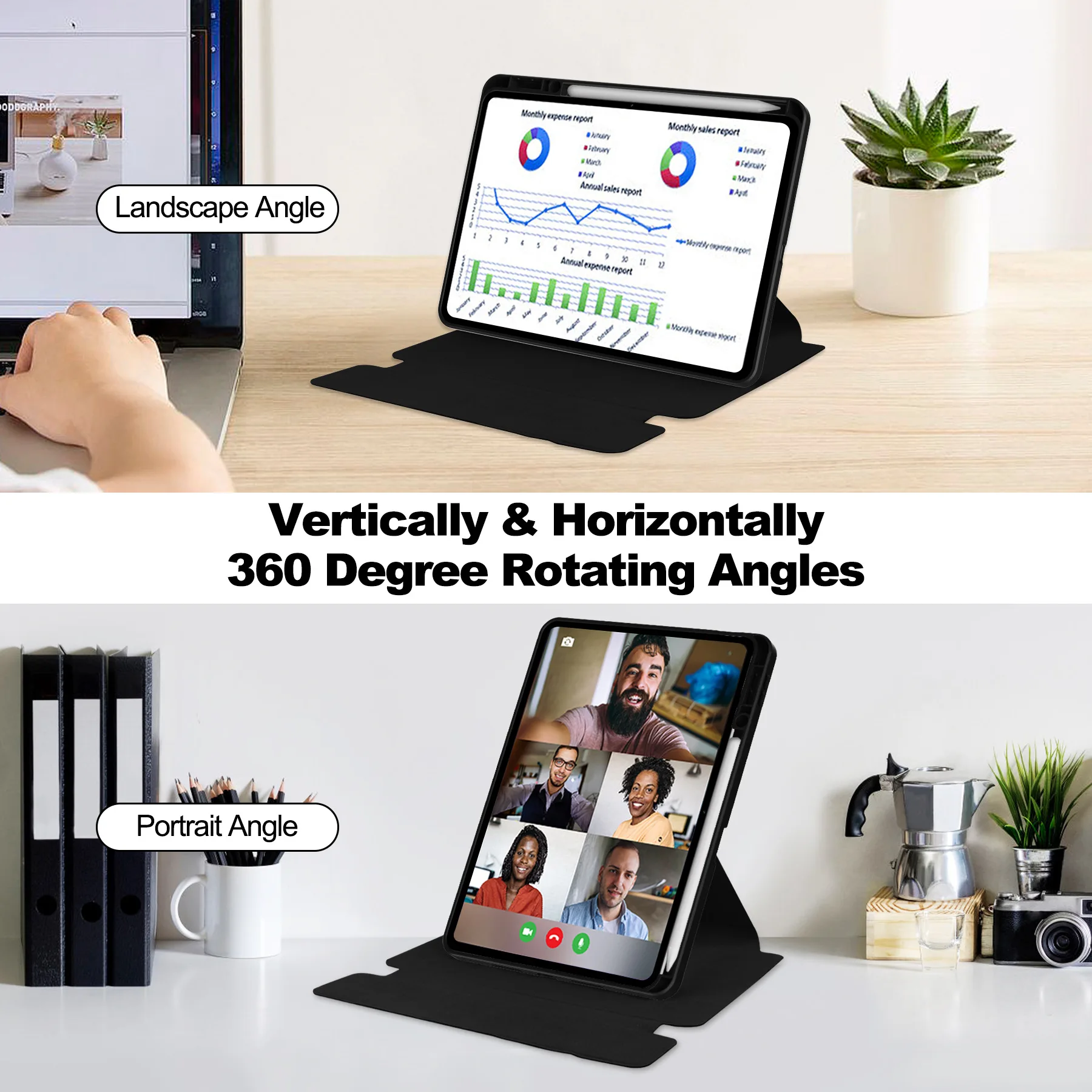 Transparent 360° Rotary Wireless Keyboard Case for Xiaomi Mi Pad 7 Pro Tablet Protective 11.2 Inch Shell Cover image 2