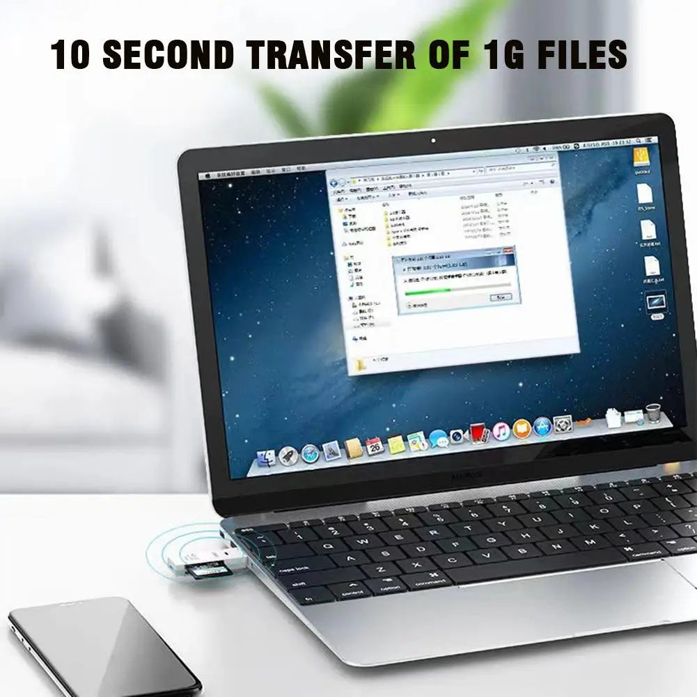 1pc Card Reader USB3.0 To TF Memory Card Reading Adapter High Speed 2 IN 1 Card Reader For Phone PC Laptop Accessories