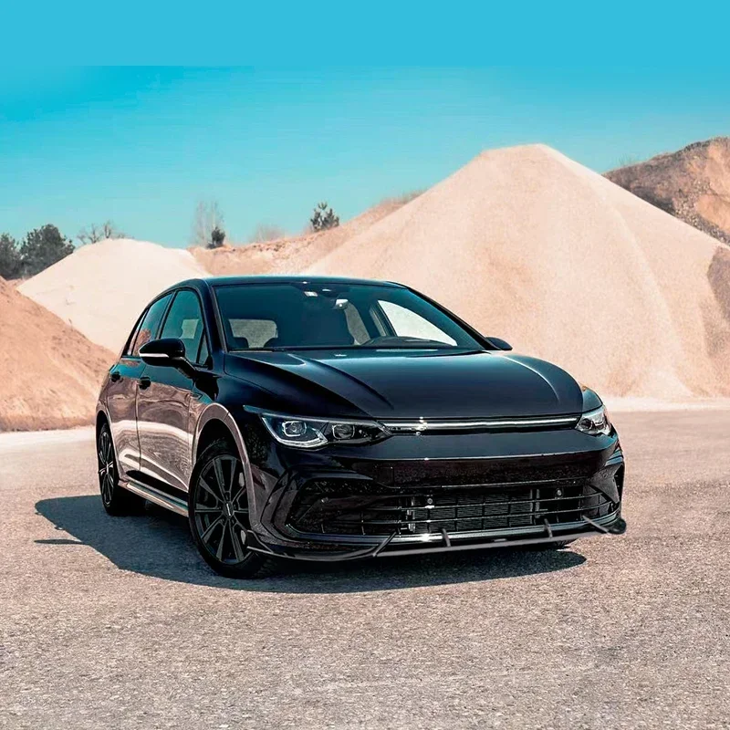 Without Punching Car Modification ABS Front Skirt Spoiler Exterior Parts Body Kits for Volkswagen Golf 8 MK8 GTI Rline 2021 2022