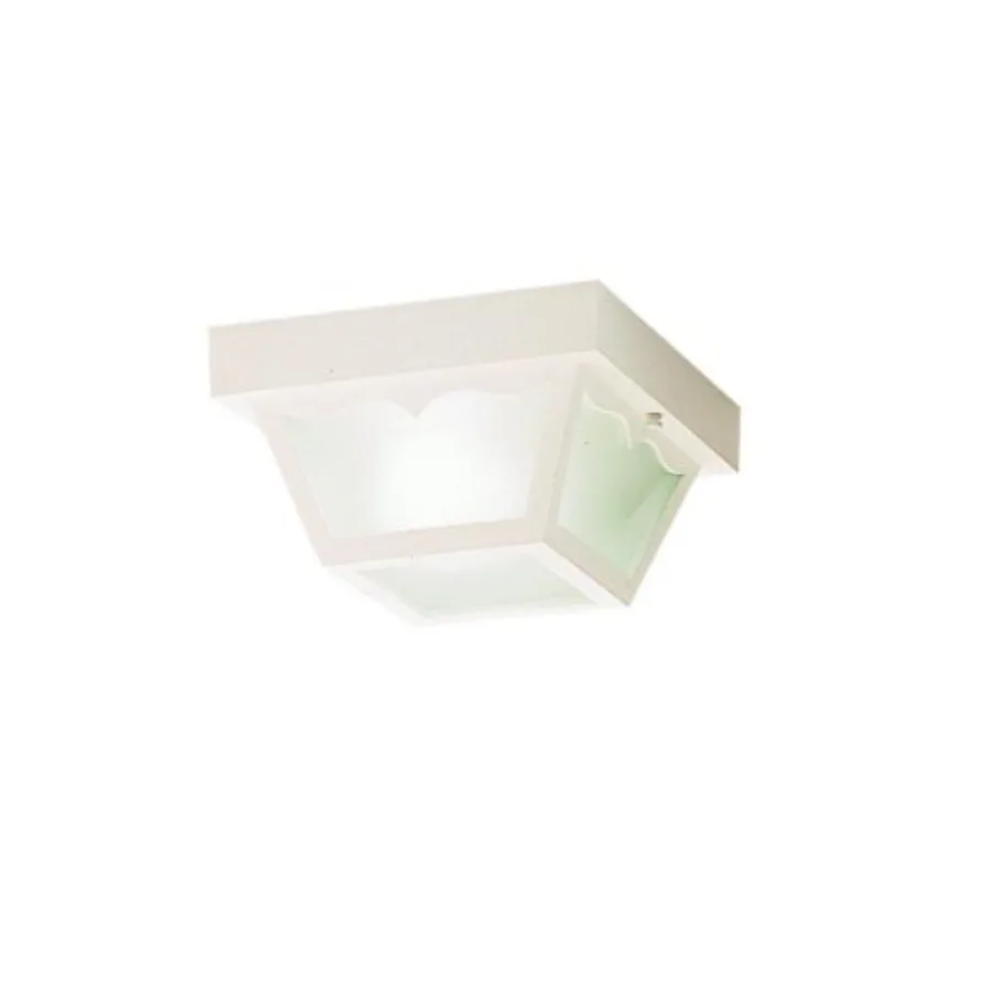 

8.5" Polypropylene 1 Light Flush Mount with Frosted Glass in