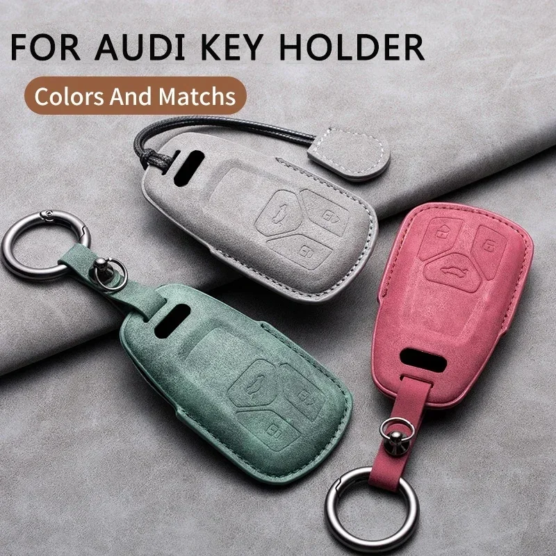 

Car Smart Remote Key Fob Case Cover Protector Shell Bag For Audi A6 A7 A8 E-tron Q5 Q8 C8 D5 Auto Interior Accessories