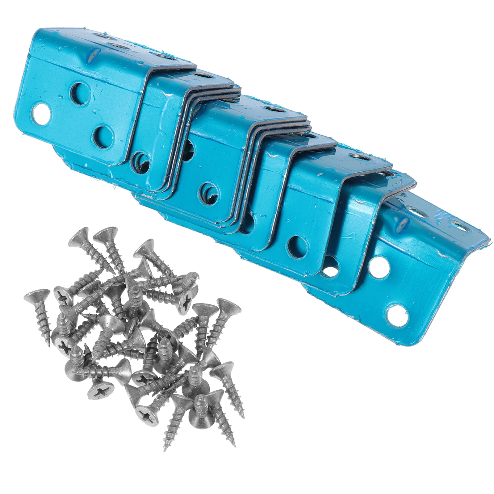 

12Pcs Corner Braces Furniture Fixing Brackets Silver 6-Hole Stable Angle Brackets for Wooden Beams Wardrobes Cabinets Furniture