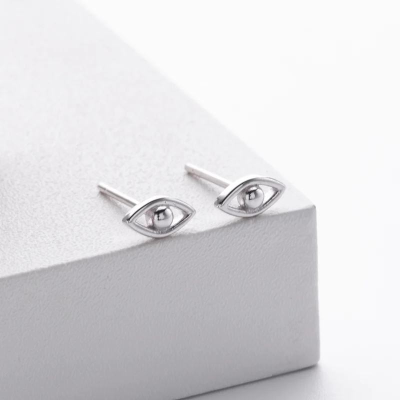 【Mirrordust】Modne, Wykwintne i Proste Kolczyki z Srebra Próby s925 z Motywem Oczu, Uniwersalne, Świeże i Unikalne Dodatki Modowe