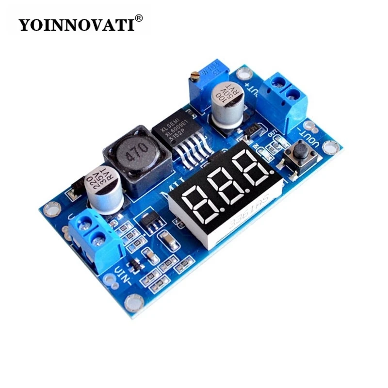 DC-DC XL6009 Digital Boost Step up Power Supply Module Adjustable 4.5-32V to 5-52V Step-up Voltage Regulator With LED Voltmeter
