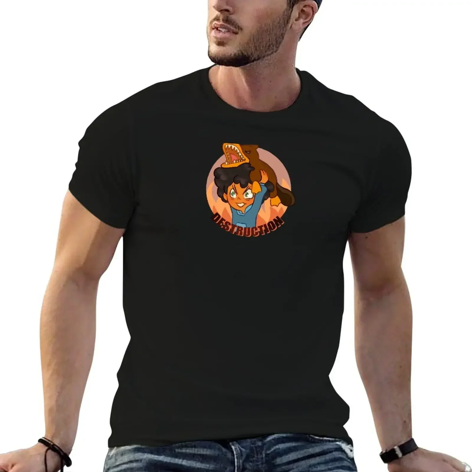 Camp Camp- Destruction Max T-Shirt Casual Loose Fit Short Sleeve T-Shirt