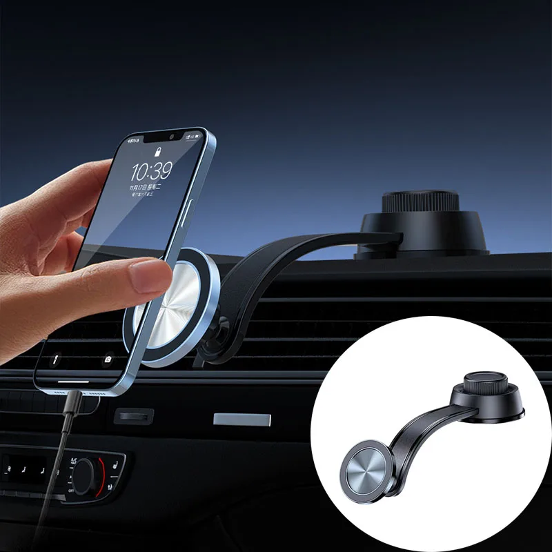 

Magnetic Car Phone Holder Mobile Support Bracket 360-Degree Rotation Dashboard Suction Cup Phone Mount For iPhone Huawei Xiaomi