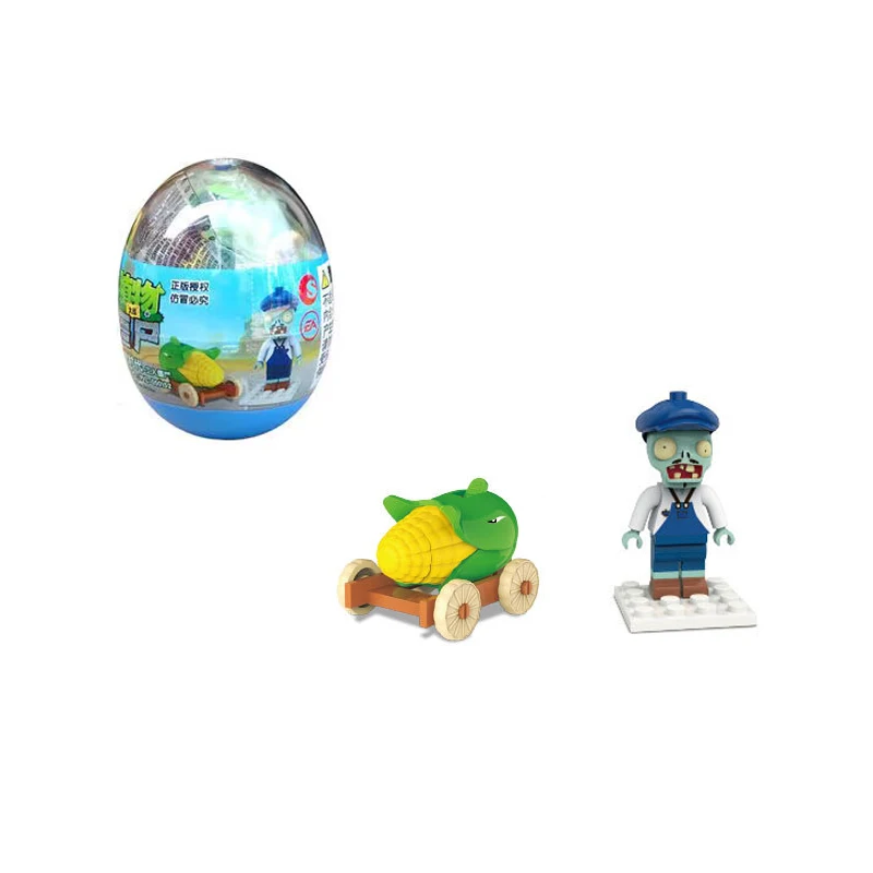 Piante vs. Zombies Anime Figure Peashooter Gatling BOSS Shooter modello in PVC Building Blocks giocattolo educativo regalo di compleanno per bambini