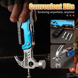 Upgraded Adjustable Wrench Multitool Hammer 18 in 1 Pocket Multi Tool Knife with Spring-Action Pliers For Outdoor Camping Daily