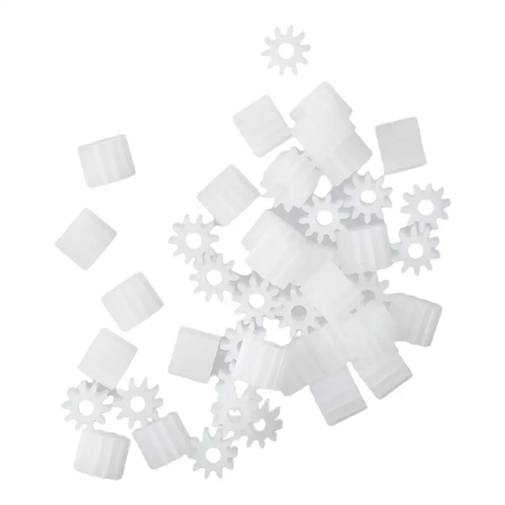 50Pcs Practical White Reduction Gears 10 Teeth Model 102A Plastic Worm Gears Motor Transmission RC Car Robot