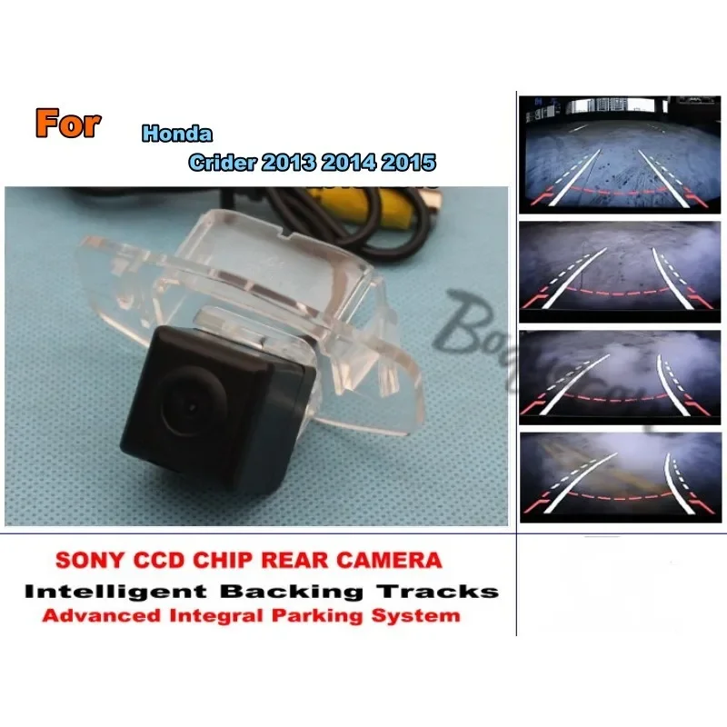 

For Honda Crider 2013 2014 2015 Car Intelligent Parking Tracks Camera / HD Back up Reverse Camera / Rear View Camera