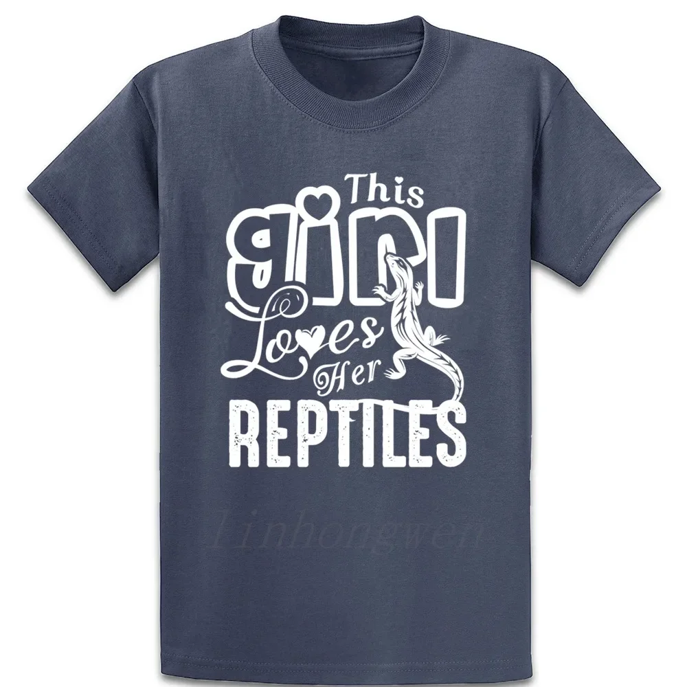 This Girl Love Her Reptiles T Shirt Funny Personalized Cotton Plus Size 5xl Vintage Slim Summer Shirt