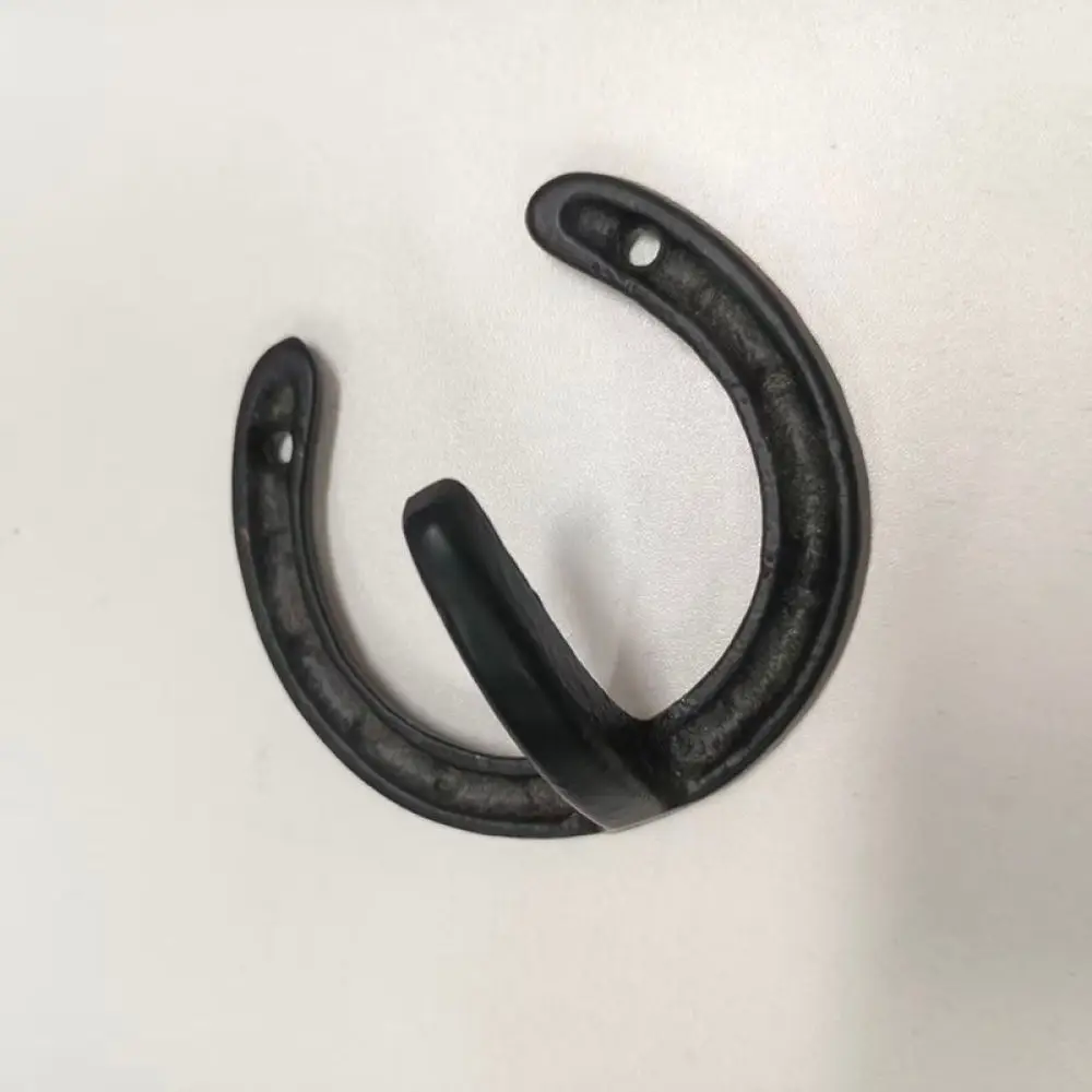 Horseshoe Cast Iron Hook Rustic Wall Mount Decorative Hanger Retro Metal Organizer For Home Door Furniture Accessories