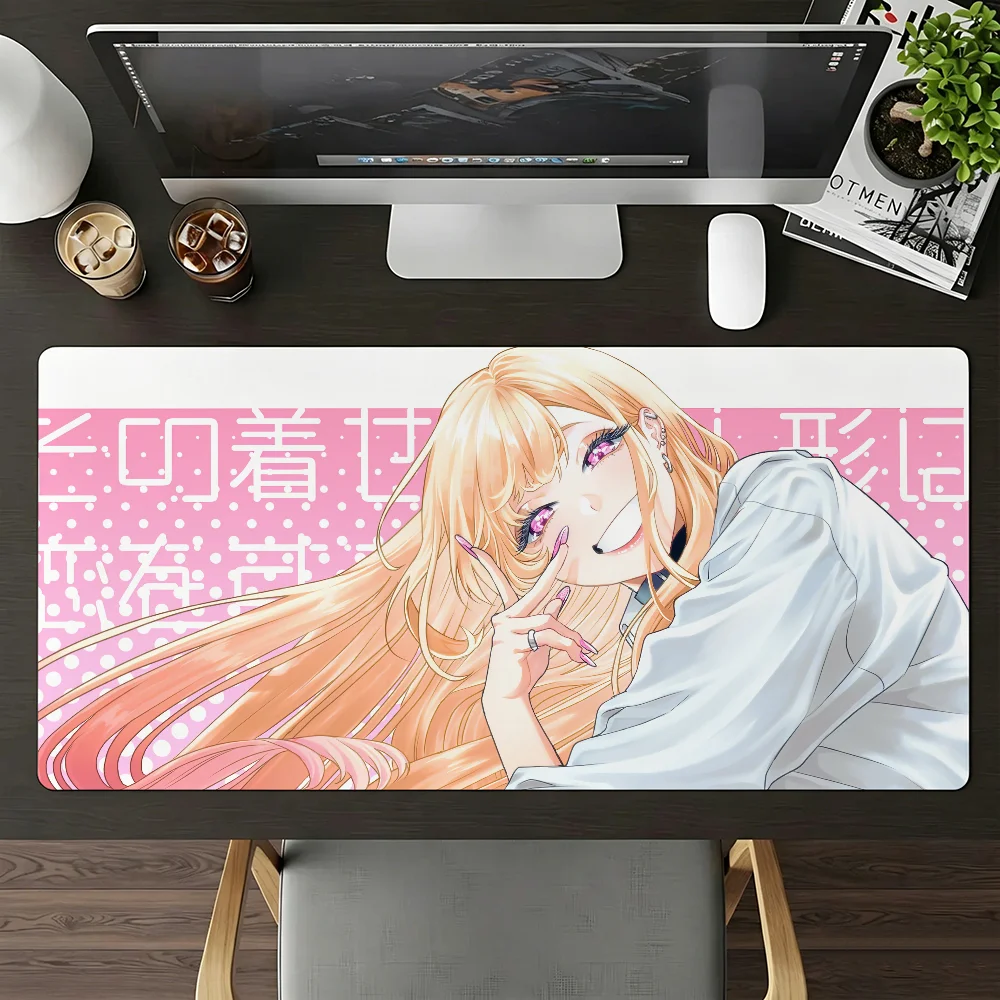 Kawaii Anime Girls My Dress Up Darling Marin Kitagawa Mousepad XXL Laptop Gamer Non-slip Desk Mat Office Speed Keyboard Pad view 5