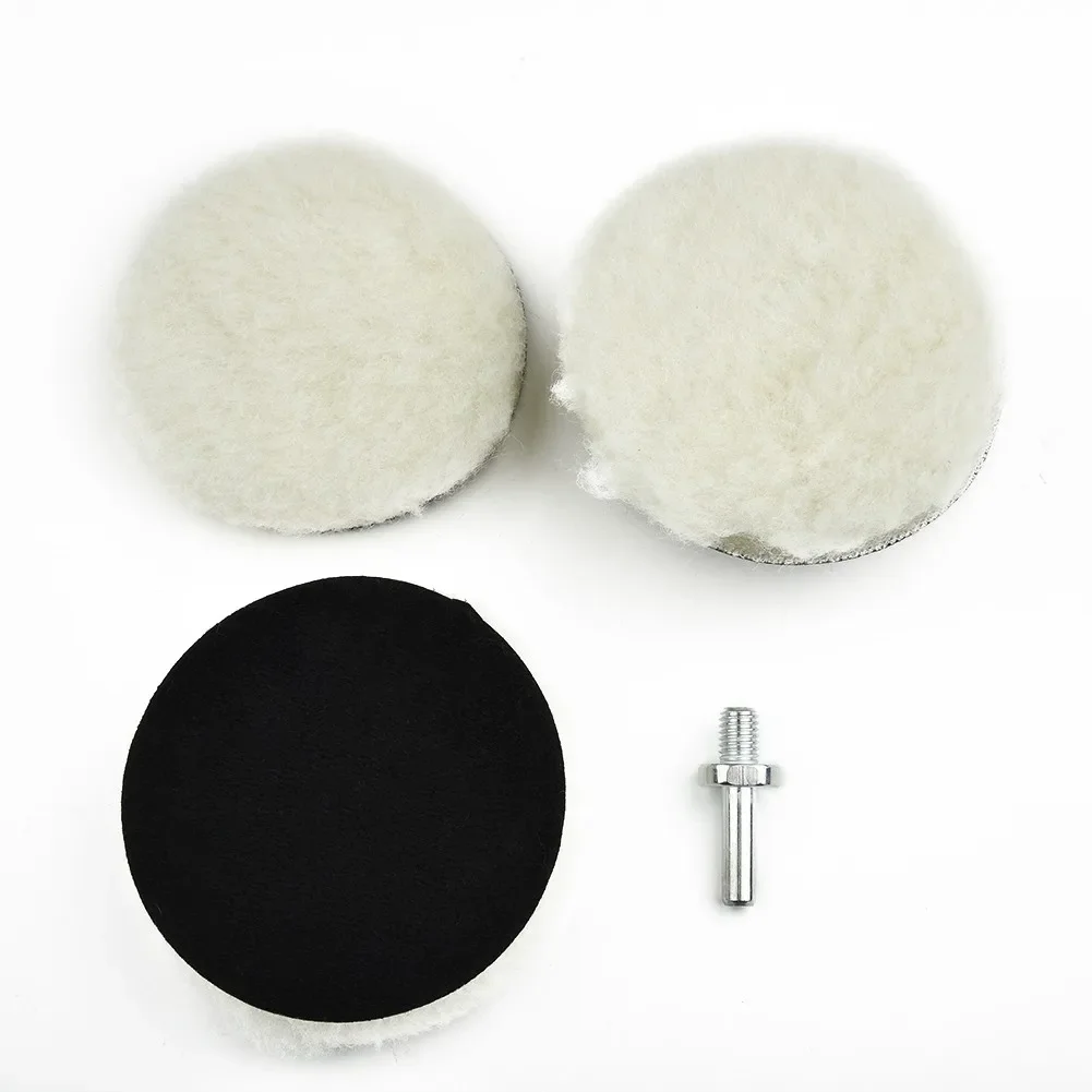 Imagem -06 - Carro Polimento Pad Kit Carro Encerando Esponja Roda de lã Auto Paint Care Polidor Pads Carro Gadget Pcs 4