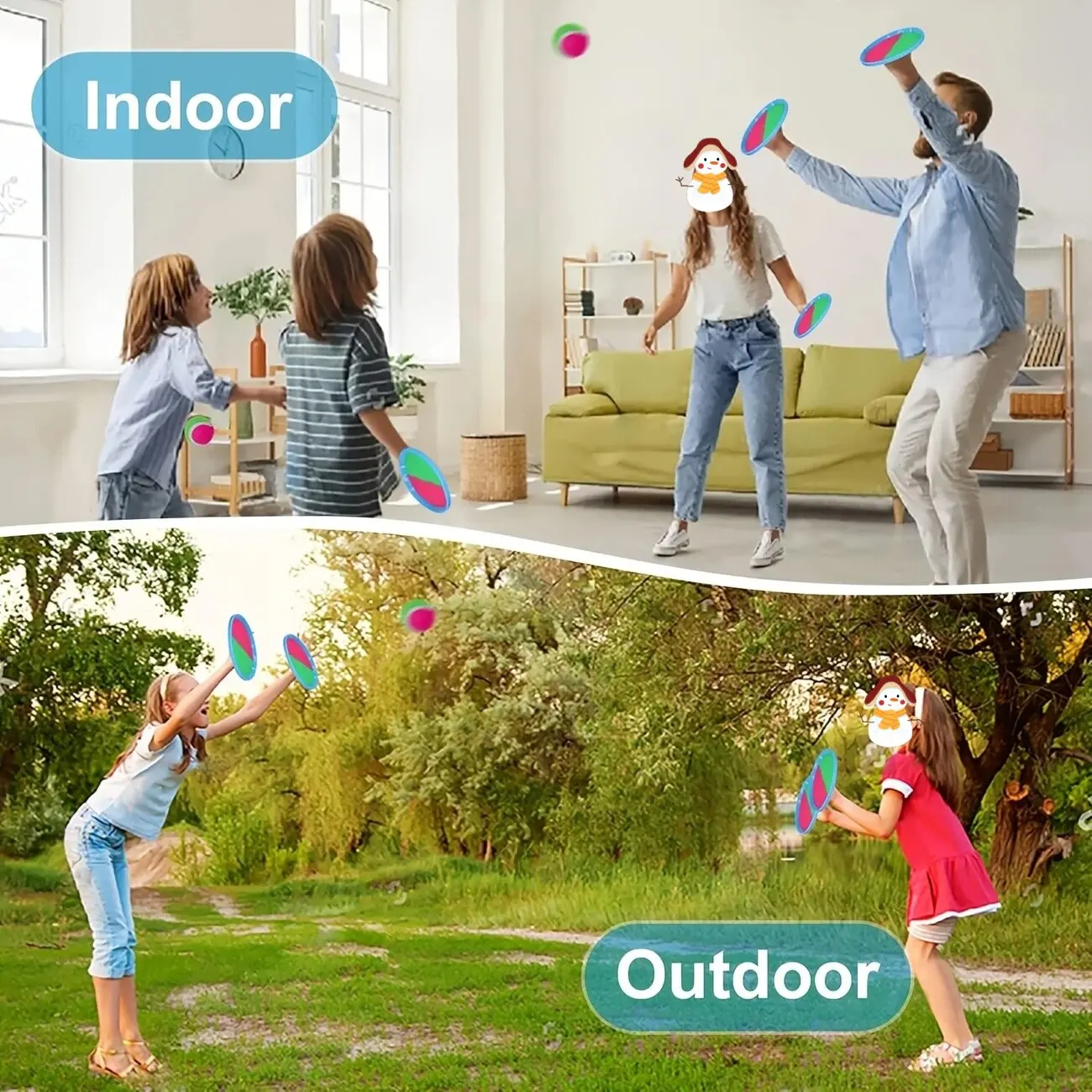 1Set Bambini Ventosa Palla appiccicosa Giocattolo Sport all'aria aperta Cattura la palla Gioco Set Lancio e cattura Giocattoli interattivi all'aperto genitore-figlio