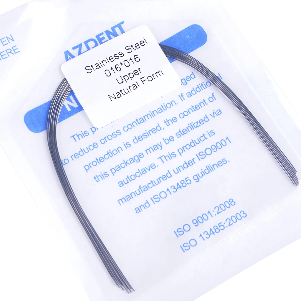 10pcs/Pack AZDENT Stainless Steel Arch Wire Rectangular Natural Form Dental Orthodontic Archwire Lower/Upper