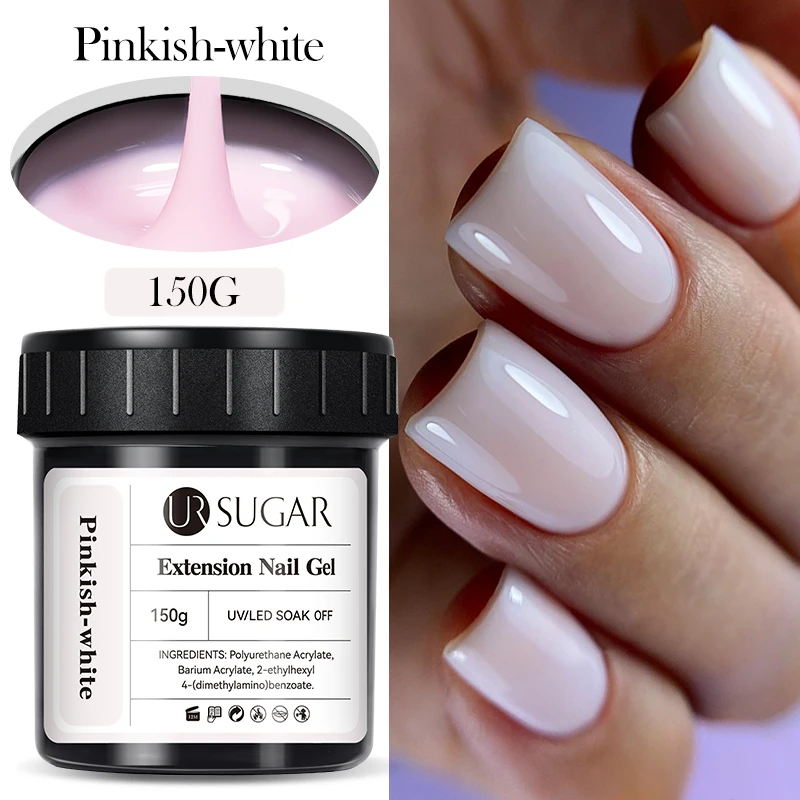 UR SUIKER 150g Quick Extension Gel Roze Jelly Melkwit Camouflage Vinger Franse Harde Gel UV LED Gel Nail Art Design manicure