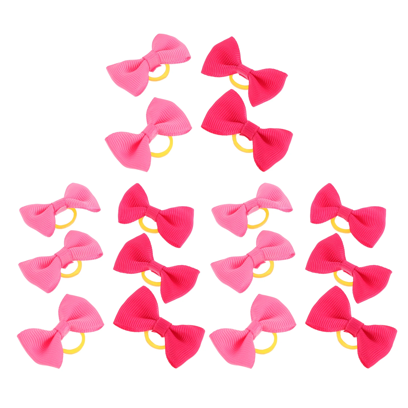

16 Pcs Pet Head Flower Bows Small Size Hair Ties Animal Dog Cat Bowknot Accessories Elastic Band Soft Material Christmas Puppy