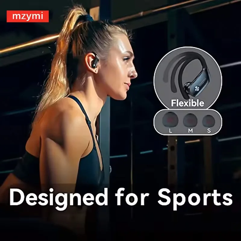 

MZYMI T16 Wireless Earbuds Bluetooth Headphones Waterproof Headset Sport Earphones with LED Display InEar Charging Box Earhooks