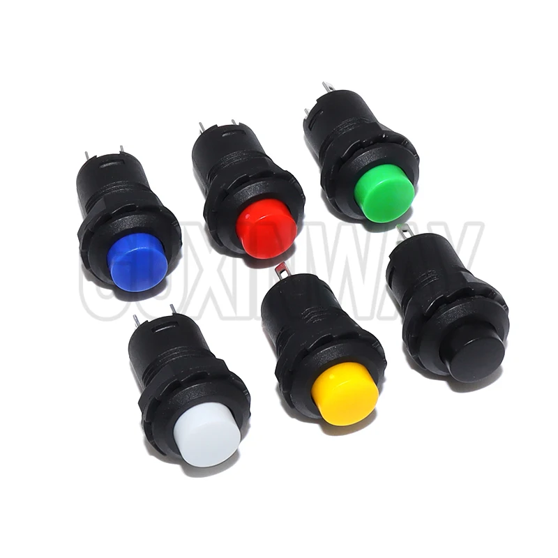 6PCS DS-228 DS-428 Self-Lock /Momentary Pushbutton Switches DS228 DS428 12mm OFF- ON Push Button Switch 3A /125VAC 1.5A/250VAC