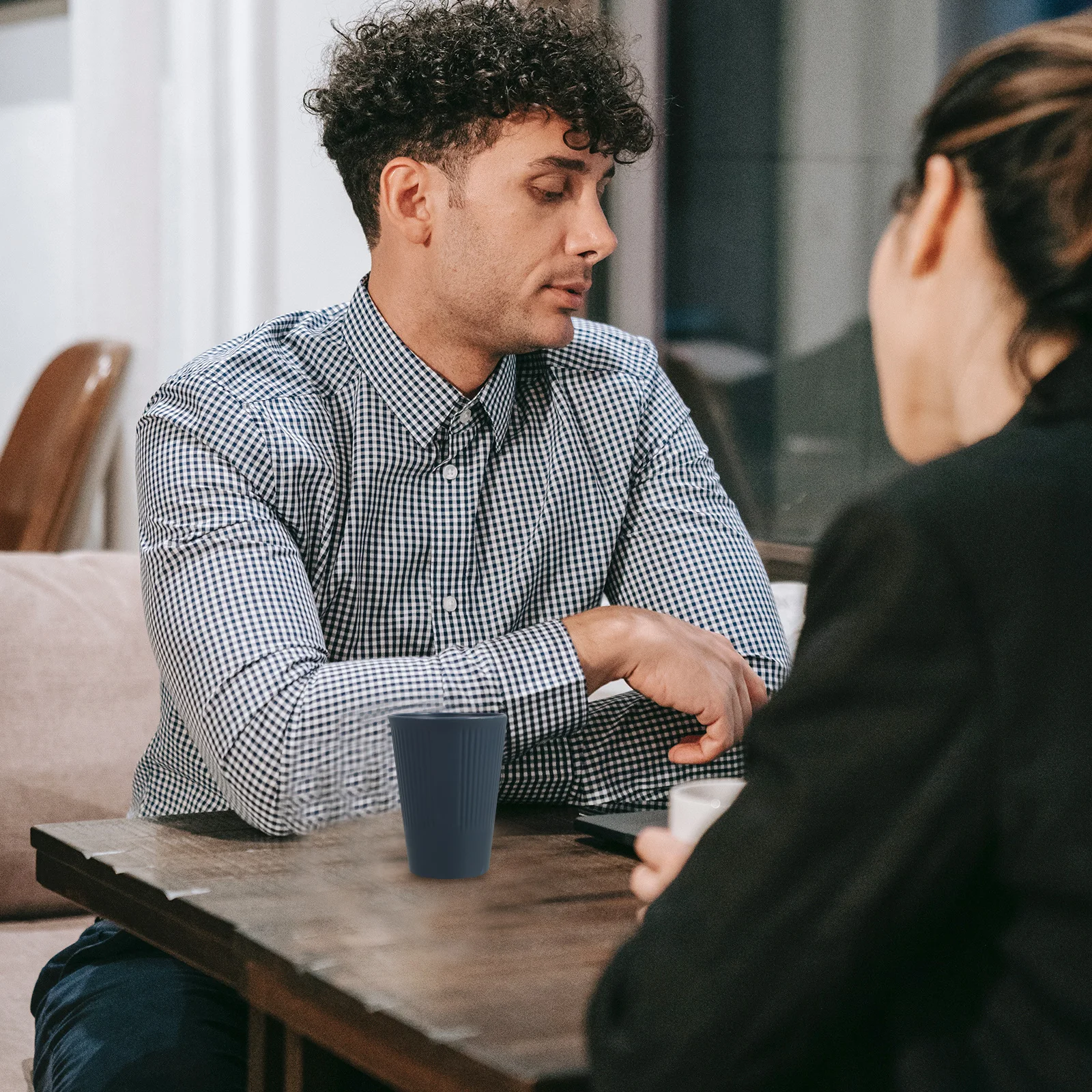 

5Pcs Striped Plastic Cups Reusable Unbreakable Lightweight Tumbler Cups Set for Kitchen Bathroom Camping Party Indoor Outdoor