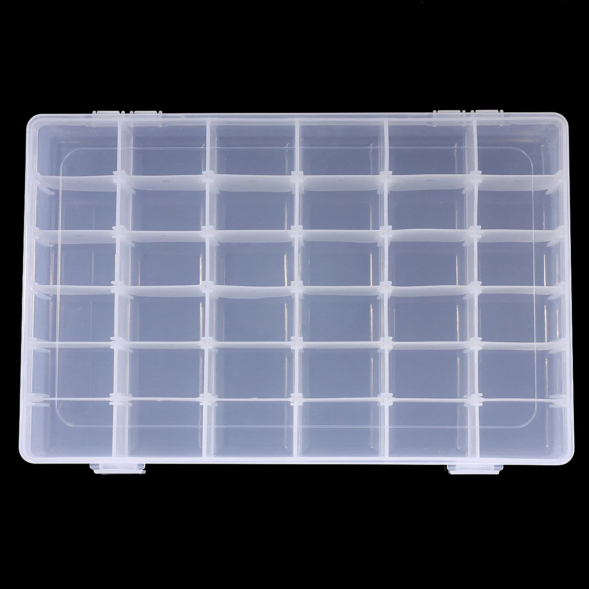 36 شبكة صندوق تخزين من البلاستيك الشفاف منظم مجوهرات أقراط خواتم الخرز مقصورة قابلة للتعديل. 5*17.8*4.3 سنتيمتر #4