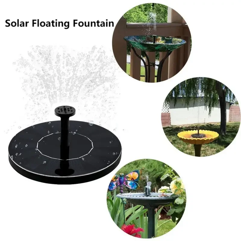 Solar pond, garden fountain, floating outdoor bird pool garden landscape small fountain