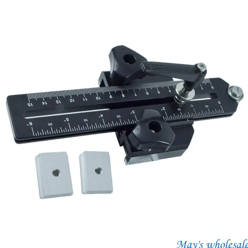 Adjustable Thin Rips Jig Aluminum Alloys Woodworking T Track Jig Guide For Precisions Cut On Tablesaw Bandsaws Routers 448A