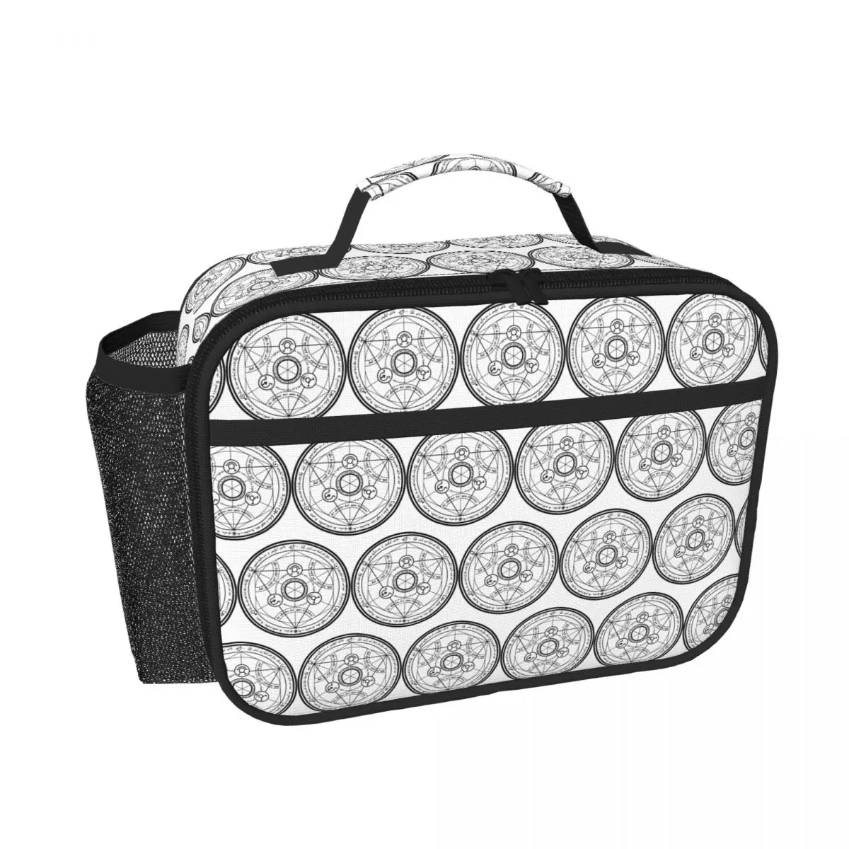 Bolsa térmica para el almuerzo con diseño de círculo de transmutación humana de Fullmetal Alchemist para mujeres y niños, caja térmica portátil para alimentos