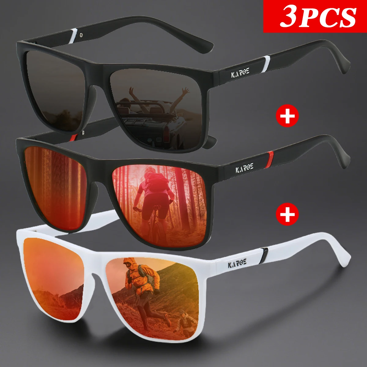 3 adet/takım Karos Polarize Gü - Fishing Sunglasses Polarized incelemesi ve fiyatı