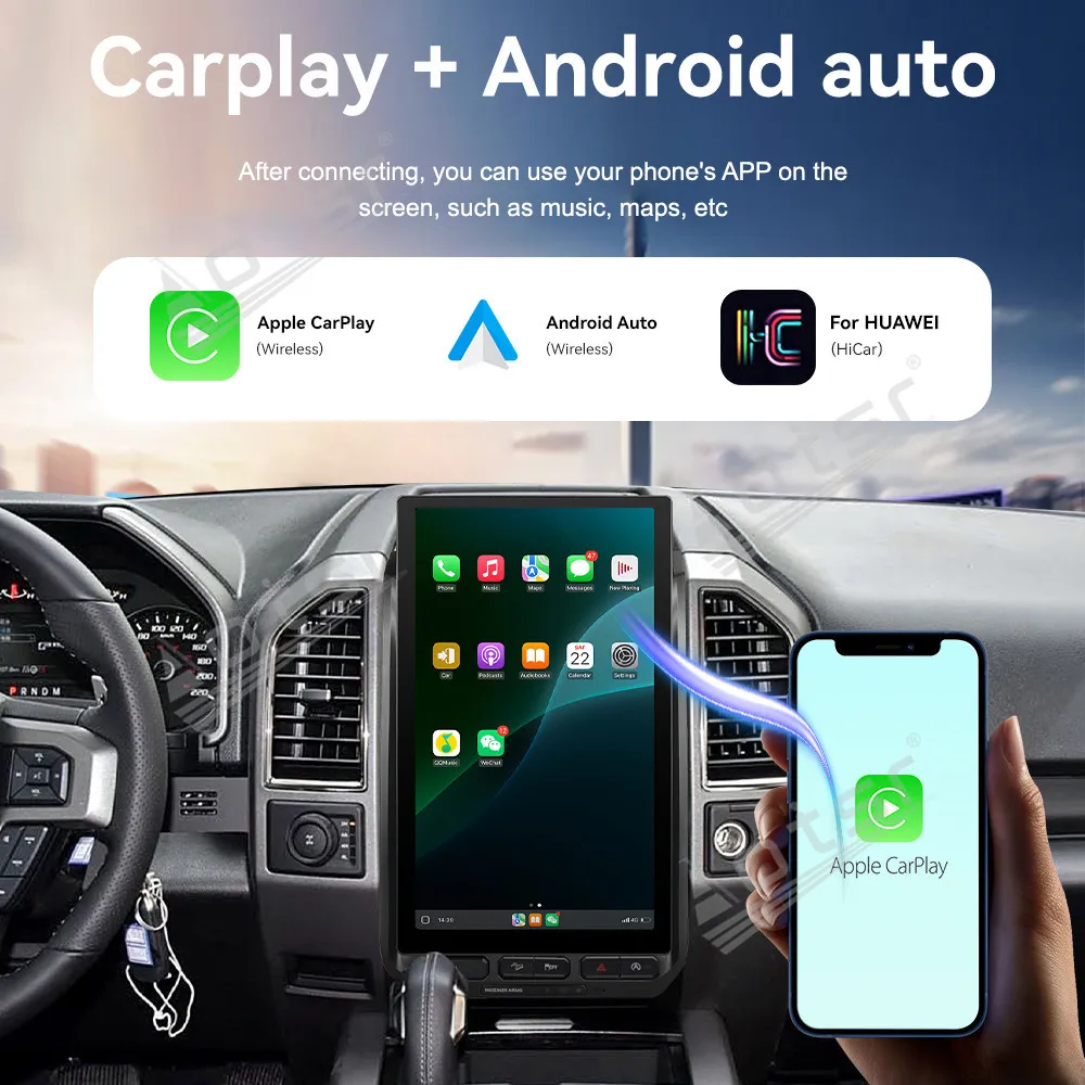 

15.6'' Android Auto мультимедийная автомобильная магнитола для Ford F150 2015~2021, GPS-навигация, аудио-стерео ресивер, смарт-экран
