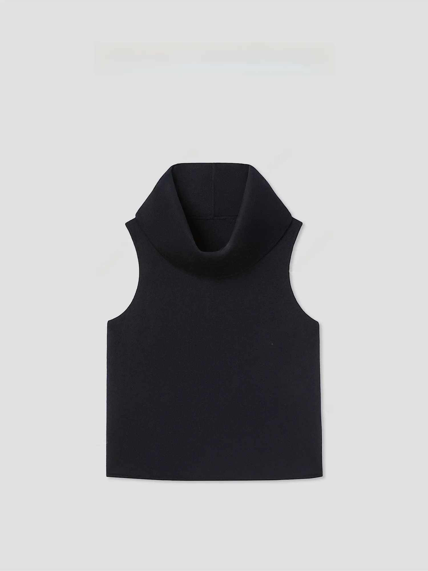 

Жилет женский Romi Studio Simple Color с высоким воротником, тонкий, темно-синий, универсальный, из хлопка и льна